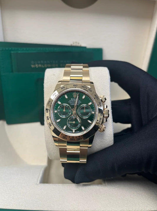 ROLEX DAYTONA GOLD & GREEN